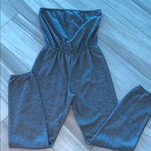 GREY SWEATSHIRT JUMPSUIT SMALL